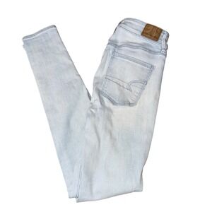 American Eagle Outfitters Hi Rise Jegging Light Wash Skinny Jeans Women's Size 0